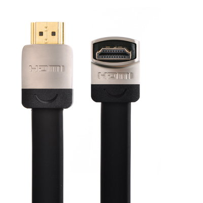 绿联HD122 HDMI 1.4 90度弯头扁平高清数据线 空间优化与稳定连接的明智之选