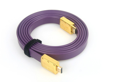 铝合金镀金HDMI高清线 连接品质与视觉盛宴的紫色纽带
